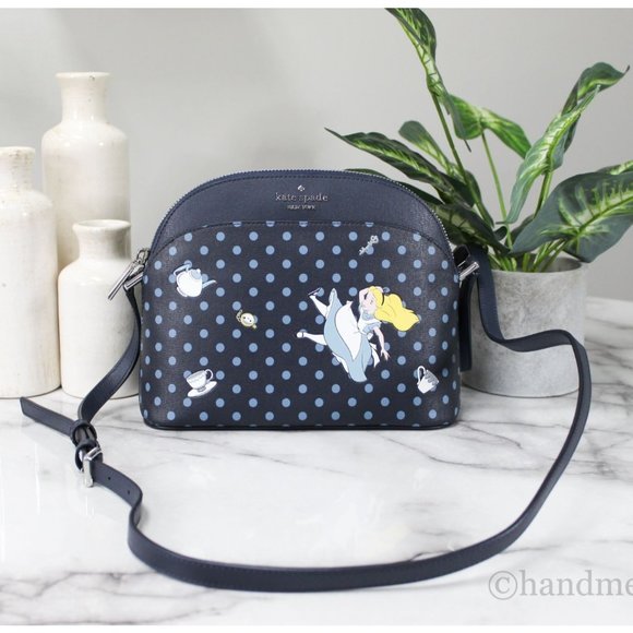kate spade Handbags - NWT Kate Spade X Disney Alice in Wonderland Medium Leather Dome Crossbody Bag